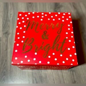 🎄❤️🎄 12” NEW Christmas “Merry & Bright” Stacking Tower Medium Square Nesting …